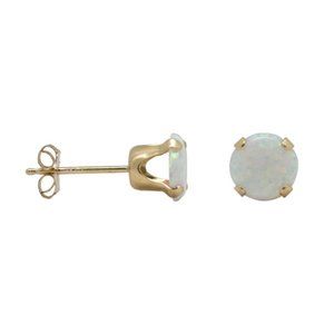 Preloved 6MM 10K Opal Stud Earrings